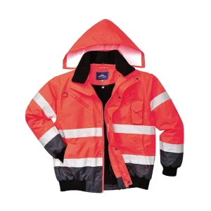 Blouson haute visibilité 3en1 rouge/marine – C465