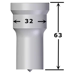 Poinçon oblong n°2 maxi 16,0 x 32,0 mm