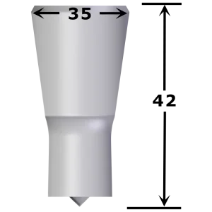 Poinçon oblong n°PV3 maxi 12,0 x 24,0 mm