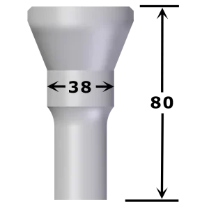Poinçon oblong n°PVA11 maxi 19,0×38,0 mm
